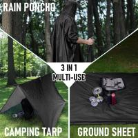 Abrigo Militar Impermeable para Exteriores Poncho de Lluvia con Capucha y Mangas - details 0