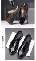 Nuevos zapatos de cuero para hombres zapatos de cuero formales estilo británico marrón que aumentan los zapatos de cuero de negocios hombres - details 13