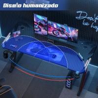 Gaming Forma Z, Escritorio de Ordenador Grande con Gancho para Auriculares y Portavasos, Mesa - details 3