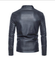 Nueva chaqueta de cuero para hombre, moda delgada de motocicleta juvenil, PU, de otoño e invierno - details 8