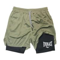Pantalones Deportivos de Doble Capa de Secado Rápido Moda para Hombres con Estilo de Gimnasia y Baloncesto Pantalones de Playa y Músculo - details 5