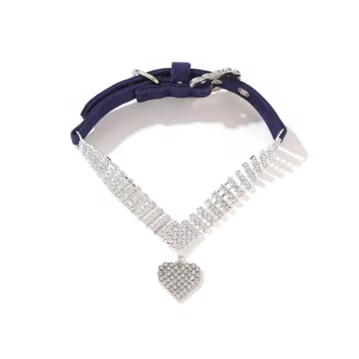 Suministros para mascotas, Collar ajustable para perro y gato, Collar ostentoso de lujo para mascota, anillo creativo exquisito para el cuello del perro, joyería para fotografía - 1