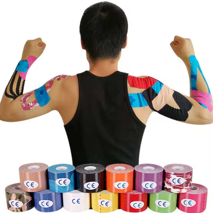 1Pcs Kinesiology Tape Gym Fitness Bandages Sports Elastic Muscle Pain Relief - 1