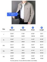 Chaqueta Ligera de Primavera para Hombres Ajuste Delgado, Corte Casual, Material de Poliéster, Cierre de Cremallera, Ideal para Trabajo y Uso al Aire Libre - details 1
