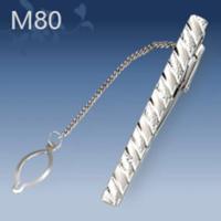 Clip de Corbata de Metal Plateado Pin de Corbata de Cristal para Hombres - details 22