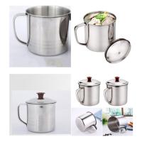 Taza de té portátil de acero inoxidable, vaso de Metal para beber, café de Camping, viaje al aire libre, taza de Camping con cubierta - details 1
