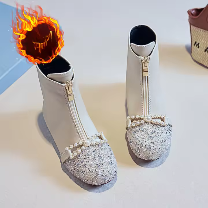 Nuevo Bebé Polar Rendimiento Princesa Cristal Botas. - 1