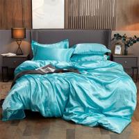 Juego de Ropa de Cama de Color Sólido Lujo Rayon Satén Funda de Edredón Kit de Tamaño Twin Queen King 2pcs/3pcs/4pcs - details 14