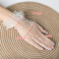 Guantes cortos para mujer, fiesta de té, disfraces de fiesta, guantes de boda, vestido de noche nupcial - details 5