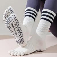 Calcetines de Yoga con cinco dedos divididos para mujer, medias profesionales de Pilates, de algodón, antideslizantes, de tubo medio, para interiores, baile, Fitness y deportes - details 17