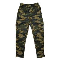 Pantalon cargo Hombre Casual,  Camuflaje Militar Largo sin Puños con Forro polar Grueso,  Cintura Elástica con Cordón Ajustable, 4 Bolsillos - otoño/invierno - NK185 - details 2