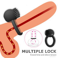 Anillo vibrador de 10 frecuencias para hombre, Juguetes sexuales retardadores de eyaculación, anillos de pareja, juguete - details 7