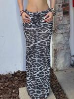 falda elegante con estampado de leopardo para mujer, faldas Maxi, ropa Y2K para oficina, Club, fiesta, ropa de calle informal, venta al por mayor, 2025 - details 42