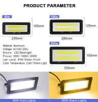 YNL Luces de Inundación LED AC 220V 200W-100W-50W Luz de Pared para Jardín al Aire Libre Impermeable IP66 Proyector de Paisaje COB - details 1