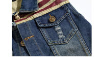 Chalecos de mezclilla para hombre Primavera-Verano Ropa de trabajo de algodón a rayas Jeans - details 5