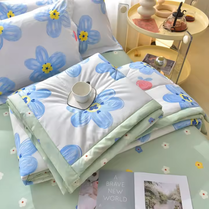 Colchas de algodón lavadas de alta calidad para niños y adultos, edredón fino de primavera y verano - 1