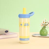 Taza aislada de acero inoxidable portátil de 600ml, taza con pajita de dopamina a prueba de fugas con asa, termo, botella de agua para actividades al aire libre - details 6