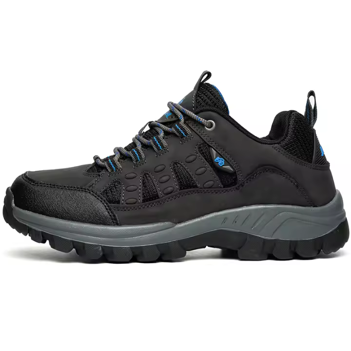 Zapatos de senderismo impermeables para hombre, botas de cuero cómodas, ligeras, antideslizantes, bajas, para caminar al aire libre - 1