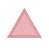 Bandeja Triangular de plástico de 5 piezas para uñas, accesorios de manicura, diamantes de imitación, color rosa - details 2