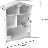 Casa Blanca, Tres Estantes, Altura 101cm, Librero para Dormitorio - details 6