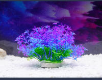 Tanque de peces acuario paisajismo simulación acuario acuático falso hierba acuática arena mesa decoración plástico flor y planta adorno - details 0