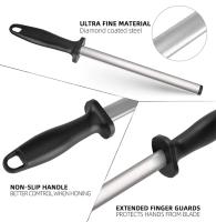 Afilador de cuchillos de diamante, superficie curva de acero para afilar cuchillos, tijeras, piedra de afilar, herramienta de molienda de cocina - details 29