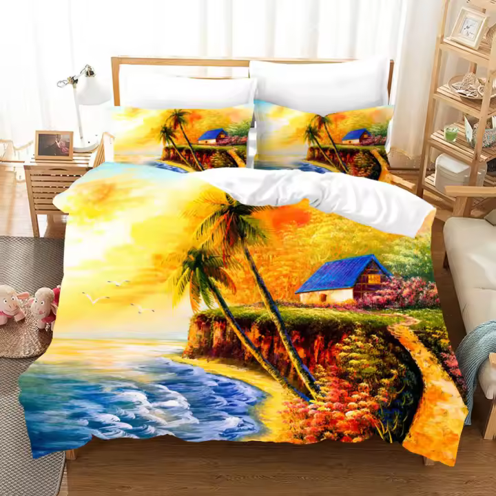 Juego de Ropa de Cama de Estrellas de Cielo van Gogh Tamaño de Cama Rey-Reina - 1