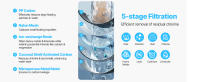 Jarra Filtradora de Agua SucceBuy de 9 Tazas, Sistema de Filtración de 5 Etapas con Flujo Rápido, Diseño Libre de BPA, Indicador de Cambio de Filtro, Dura 3 Meses o 40 Galones, Reduce la Cal, el Plomo, el Cloro y los Olores - details 1