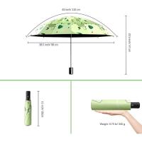 Paraguas plegables de verano a prueba de viento, impermeables, anti UV para mujeres y hombres automáticos - details 5