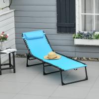 Silla Reclinable de Jardín con Sistema de Cordones para Exterior Marco Acero 197x58x30 cm Crema - details 19