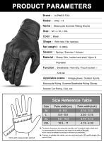 Guantes Retro de cuero para montar en motocicleta, anticaída, transpirables, resistentes al desgaste, de dedo completo, novedad de 2024 - details 1
