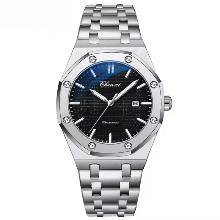 Reloj impermeable luminoso popular, reloj para hombres, reloj para hombres, reloj de tendencia de moda de acero inoxidable - 1