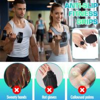 1 par de empuñaduras ergonómicas para levantamiento de pesas, guantes antideslizantes en forma de panal para entrenamiento, guantes de gimnasio, empuñaduras de palma de silicona suave - details 8