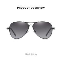 Gafas de sol de aleación polarizadas con gradiente para hombre y mujer, gafas de sol de piloto, gafas de sol con espejo - details 8