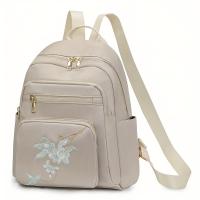 Mochila Mujer Vintage Bordada, Ligera, Nylon, Estilo Casual, Multicolor - details 5