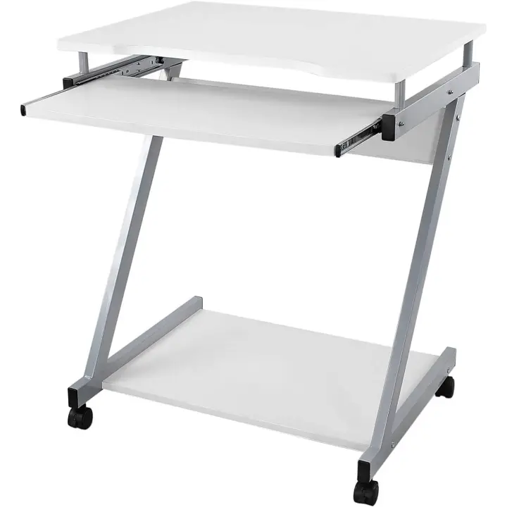 Escritorio de la Computadora, Mesa de Ordenador en Forma de Z, Escritorio para Hogar o Oficina, Negro LCD811B - 1
