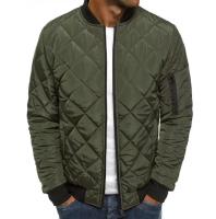 Nueva Chaqueta de algodón de invierno para hombre, Chaqueta de algodón ligera prensada de malla con cuello de béisbol, manga larga informal de vuelo Vintage - details 8