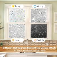 Nueva película de privacidad para ventana esmerilada, pegatinas de vidrio esmerilado estáticas extraíbles, pegatinas de vidrio esmerilado con bloqueo UV, ventanas de vidrio - details 3