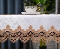Bordado blanco ovalado, mantel plegable para mesa de café Juppe, mesa de comedor familiar, funda artística Ence, funda para silla Antipoo - details 17