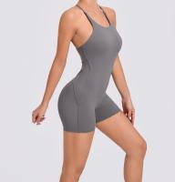 Mono de yoga Peach para levantamiento de glúteos y espalda hermosa para correr al aire libre para mujer, ejercicio ajustado, mono de fitness de secado rápido - details 38