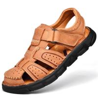 Zapatos Informales De Piel Auténtica Para Hombre, Sandalias Clásicas De Alta Calidad, Zapatillas Transpirables Para Caminar Al Aire Libre, Ideales Para El Verano - details 24