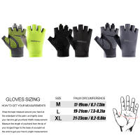 Guantes de Ciclismo de medio dedo acolchados, ligeros, transpirables, antideslizantes, amortiguadores, 1 par - details 1