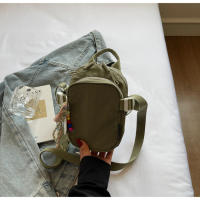 Bolso de teléfono móvil casual y simple de doble capa, bolso de mensajero, nueva moda y versátil para mujer 2025 y bolso pequeño ligero de color sólido - details 24