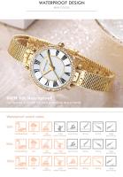 Reloj de Pulsera de Acero Inoxidable con Malla de Milanesa Reloj de Cuarzo Japonés Impermeable para Mujeres Regalo Elegante - details 5