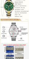 Reloj de Lujo para Mujer – Brillo Nocturno, Calendario, Brazalete de Acero Inoxidable, Elegante Reloj de Pulsera - details 4