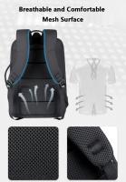 Mochila para ordenador portátil expandible para hombre, bolsa impermeable negra para Notebook, 16 pulgadas, 17 pulgadas, mochila de trabajo multifunción para negocios - details 13