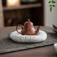 Almohadilla para tetera de tela Floral hecha a mano, elegante tapete para taza resistente al calor, almohadilla decorativa gruesa para taza de té, ceremonia del té - details 11