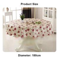 Hule redondo impermeable de 152/180cm, mantel floral de PVC, mantel de cocina para el hogar - details 5