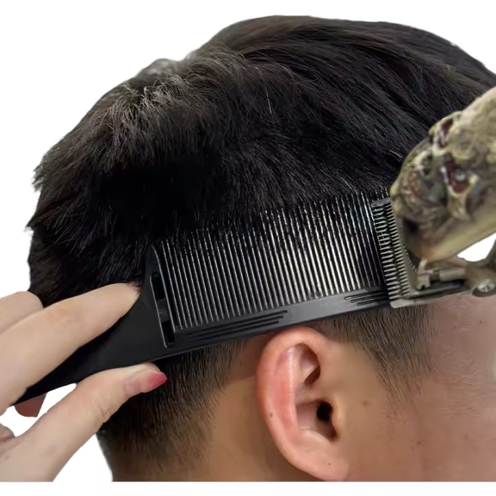Peine Ajustable S Arc Para Corte De Pelo Profesional Barbería Herramienta De Estilista Diseño Curvo Posicionamiento Combinado Con Corte De Pelo - 1