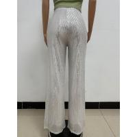 Moda femenina New -End Color sólido Pierna ancha con lentejuelas drapeadas Pantalones casuales para mujer - details 58